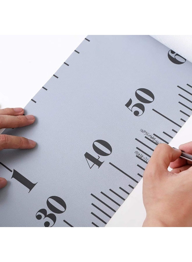 Smlper Growth Chart for Kids, Child Height Chart Ruler for Wall, Wood Frame Fabric Canvas Height Measurement Ruler for Kids Nursery Room, Removable Wall Decor 79"x7.9" - Image 4